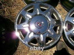 CADILLAC ELDORADO DEVILLE SEVILLE OEM 16 x 7 CHROME 8 SPOKE WHEELS RIMS SET