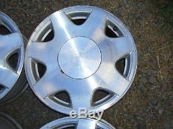 CADILLAC OEM SET OF 4 - 16 x 7 MACHINED POLISHED 7 SPOKE WHEELS RIMS 9592713