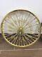Caged Twisted Gold Bicycle Wheel 20 X 1.75 Front Or Rear Cruiser Lowrider Bikes