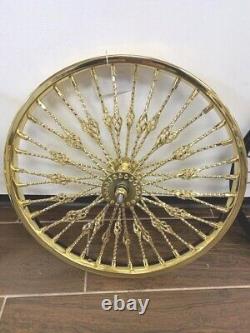 CAGED TWISTED GOLD Bicycle Wheel 20 x 1.75 FRONT or REAR CRUISER LOWRIDER BIKES