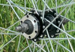 CDH 26 inch Bicycle Wheel Rims Double Layer Alum Alloy 10G 36 Spokes Wheelset