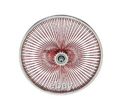 CHROME Bicycle 20 Wheelset 144 RED TWISTED SPOKES Lowrider Cruiser Bikes