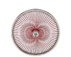 CHROME Bicycle 20 Wheelset 144 RED TWISTED SPOKES Lowrider Cruiser Bikes