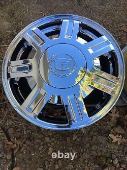 CTS DTS STS ELDORADO DEVILLE SEVILLE OEM 16 x 7 CHROME 7 SPOKE WHEELS RIMS SET