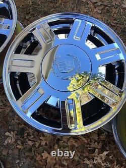 CTS DTS STS ELDORADO DEVILLE SEVILLE OEM 16 x 7 CHROME 7 SPOKE WHEELS RIMS SET