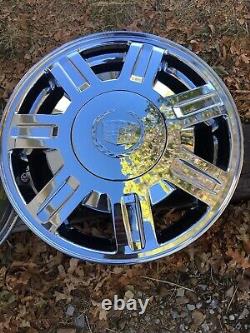 CTS DTS STS ELDORADO DEVILLE SEVILLE OEM 16 x 7 CHROME 7 SPOKE WHEELS RIMS SET