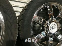 Cadillac Escalade Oem Front Rear Set Rim Wheel And Tire Chrome 22 Inch 22 07-14