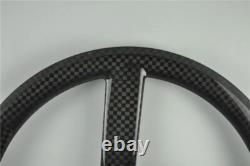 Carbon Fiber Bicycle Wheelset Tri Spoke Front Rear Road / Track Bike Wheels
