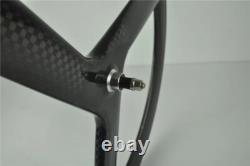 Carbon Fiber Bicycle Wheelset Tri Spoke Front Rear Road / Track Bike Wheels