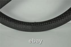 Carbon Fiber Bicycle Wheelset Tri Spoke Front Rear Road / Track Bike Wheels