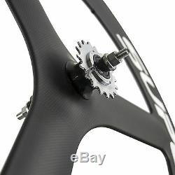 Carbon Track Bike 3 Spoke Wheels Fixed Gear Bicycle Carbon Wheelset Tri Spoke