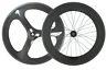 Carbon Track Bike Wheels Front 3 Spoke Wheel Rear 88mm Clincher Fixed Gear Wheel