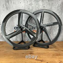 Carbonal Tri Spoke / Five Spoke Carbon Tubeless Disc Wheelset 700c 1890g