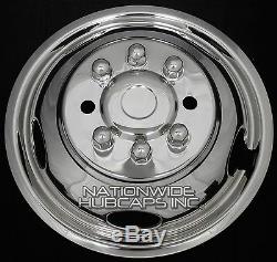 Chevy 3500 17 8 Lug Dually Wheel Simulators Dual Rim Deep Dish Covers Hub Caps