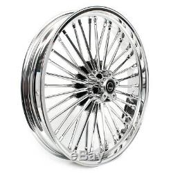 Chrom 21/18 Front Rear Cast Wheels Single Disc Fat Spokes Touring Electra Glide