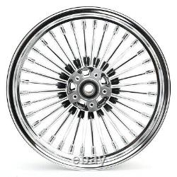 Chrome 16x 3.5 16x5.5 Fat Spoke Wheels for Harley Heritage Softail Deluxe Deuce