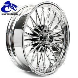 Chrome 21/18 Front Rear Fat Spokes Tubless Wheel Rim for Harley Dyna Sportster