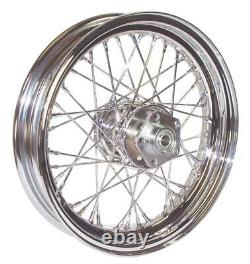 Chrome 40 Spoke FRONT/REAR 16 x 3.00 Wheel 1973-1984 Big Twin (51642)