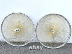 Chrome Bicycle 20 Steel Wheelset 140 Gold Spokes Lowrider Cruiser Bikes