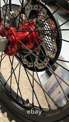 Cnc Wheels Set Red Hubs Honda Crf250r 2014-2024 Crf450r 2013/2024 21/19