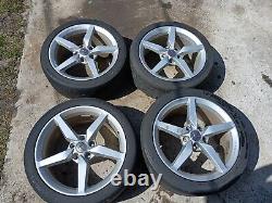 Corvette C7 Wheels rims 18 19 Staggered 5 spoke star silver Front rear set OEM