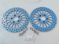 DNA 11.5 Super Spoke Front Rear Brake Rotors, Harley Sportster Dyna, with Bolts