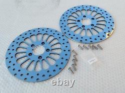 DNA 11.5 Super Spoke Front Rear Brake Rotors, Harley Sportster Dyna, with Bolts