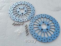 DNA 11.5 Super Spoke Front Rear Brake Rotors, Harley Sportster Dyna, with Bolts