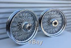 DNA CHROME 80 SPOKE WHEELS 16x3.5 FRONT & REAR SOFTAIL DELUXE HERITAGE FATBOY