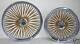 Dna Mammoth Fat 52 Gold Spoke Wheels 21x3.5 18x3.5 Touring Or Softail Harley