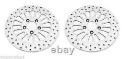 DNA ROTOR SET 11.5 SUPER SPOKE-FRONT & REAR WithBOLTS 2000-2014 HD FLSTC HERITAGE