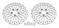 Dna Front & Rear Super Spoke 11.5 Polished Brake Rotors For Harley