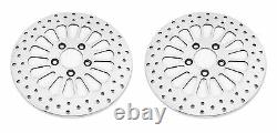 Dna Front & Rear Super Spoke 11.5 Polished Brake Rotors Harley