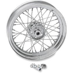 Drag Chrome Front/Rear 16 x 3 40-Spoke Laced Wheel Assembly 0203-0420