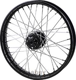 Drag Specialties 64377B Wheel Laced 40 Spoke Front Black 21x2.15