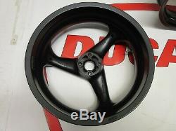Ducati 3 spoke wheels wheel set rims front & rear black racing! 748 916 996 998