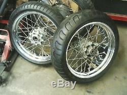 Ducati GT 1000 front and rear wheels spoked rim with tires