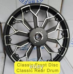 FRONT & REAR 10 SPOKES ALLOY WHEEL RIM PAIR For Royal Enfield Classic 350 500