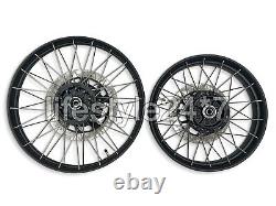 FRONT & REAR BLACK TUBELESS SPOKED WHEELS Genuine Royal Enfield Himalayan 450