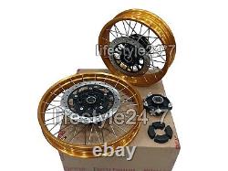 FRONT & REAR GOLDEN TUBELESS SPOKED WHEEL RIM Royal Enfield Himalayan 450