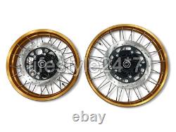 FRONT & REAR GOLDEN TUBELESS SPOKED WHEEL RIM Royal Enfield Himalayan 450