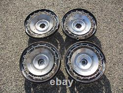 Factory 1964 1965 Pontiac 15 inch wire spoke spinner hubcaps wheel covers