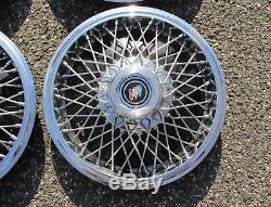 Factory 1983 to 1995 Buick Century 14 inch wire spoke hubcaps wheel covers