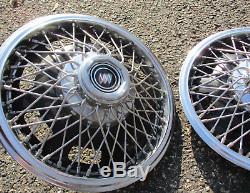 Factory 1983 to 1995 Buick Century 14 inch wire spoke hubcaps wheel covers