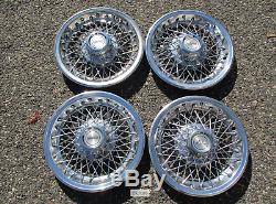 Factory Chevy Camaro Berlinetta 14 inch wire spoke hubcaps wheel covers nice