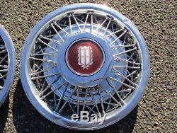 Factory Mercury Marquis Crown Victoria 15 inch wire spoke hubcaps wheel covers