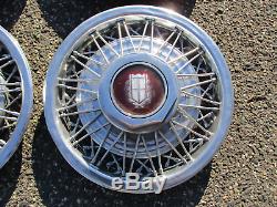 Factory Mercury Marquis Crown Victoria 15 inch wire spoke hubcaps wheel covers