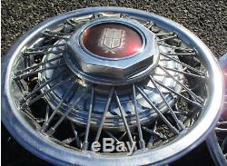 Factory Mercury Marquis Crown Victoria 15 inch wire spoke hubcaps wheel covers