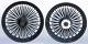 Fat Spoke 18 Front 16 Rear Wheel Black Harley Softail Heritage Fat Boy Deluxe