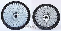 Fat Spoke 21 Front & 16 Rear Wheel Set Harley Electra Glide Road King Street